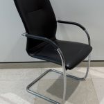 Brunner FinaSoft Medium Back Grey Leather Stacking Conference Chairs