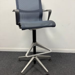 Herman Miller Setu Stool High Blue Draughtsman or Counter chair