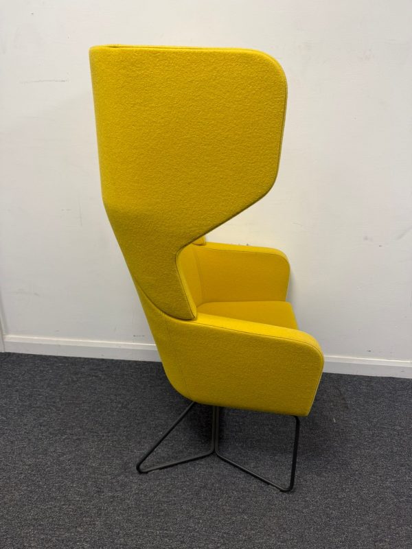 Ocee Design Harc Tub Hi Back Chair in Camira Blazer Canary Yellow