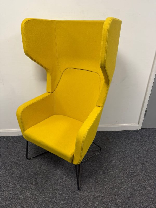 Ocee Design Harc Tub Hi Back Office Chair in Camira Yellow