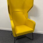 Ocee Design Harc Tub Hi Back Chair in Camira Blazer Canary Yellow