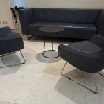 Swedese Gap Cafe’ 3 Seater Sofa in Grey Leather