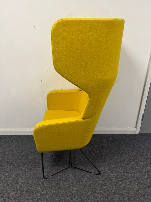 Used Ocee Design Harc Tub Hi Back Chair in Camira Blazer Canary Yellow