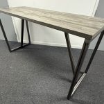 Frovi Relic Collaborative High Table in Rustic Oak on Raw Metal Frame