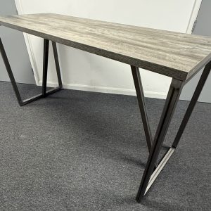 Frovi Relic Collaborative High Table in Rustic Oak on Raw Metal Frame