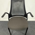 Herman Miller Sayl Triflex 4 Leg Stacking Conference Chair Grey