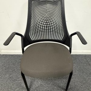 Herman Miller Sayl Triflex 4 Leg Stacking Conference Chair Grey