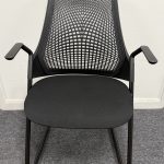 Herman Miller Sayl Triflex Cantilever Stacking Conference Chair All Black Edition