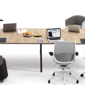 Orangebox CUBB Conference Table 5.4M Oak MFC Top on Natural Oak Legs