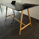 Knightsbridge Alfie High Collaborative Table 1.8M Black on Oak
