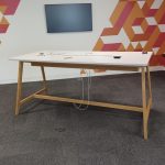 Knightsbridge Alfie High Collaborative Table 1.8M White on Oak