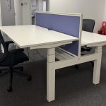 Senator Chemistry B2B Sit Stand Desk 1600 x 800 White on White