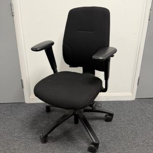 RH Logic 200 Medium Back Executive Task Chair with Arms in Black New Model