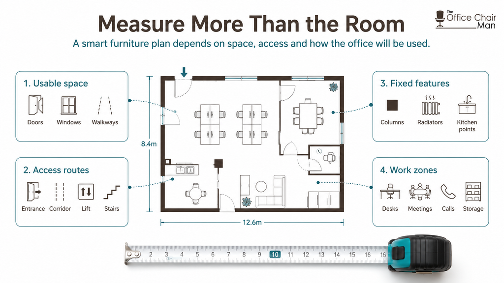Measure the New Office Before Planning the Furniture Layout