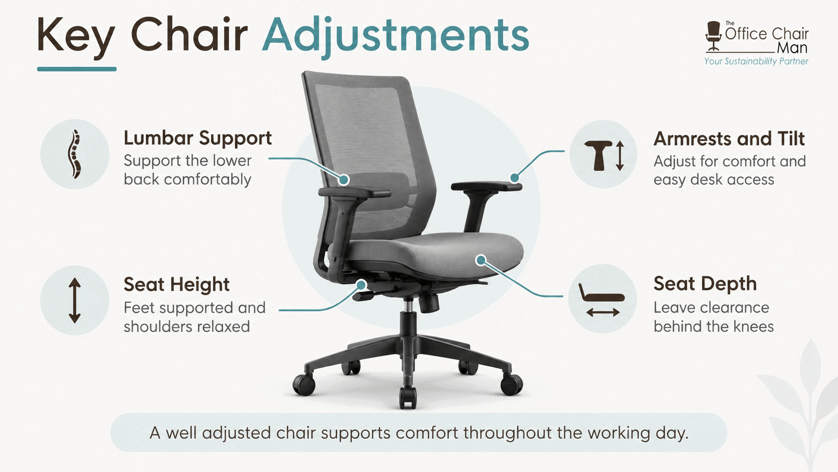 Office chair fit and adjustment