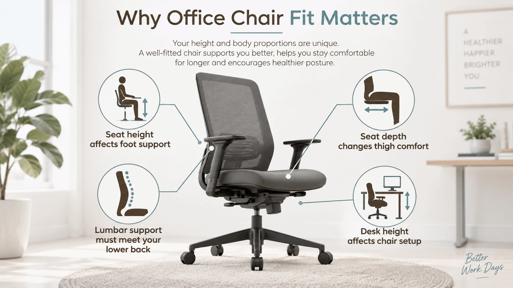 Office chair fit and adjustment