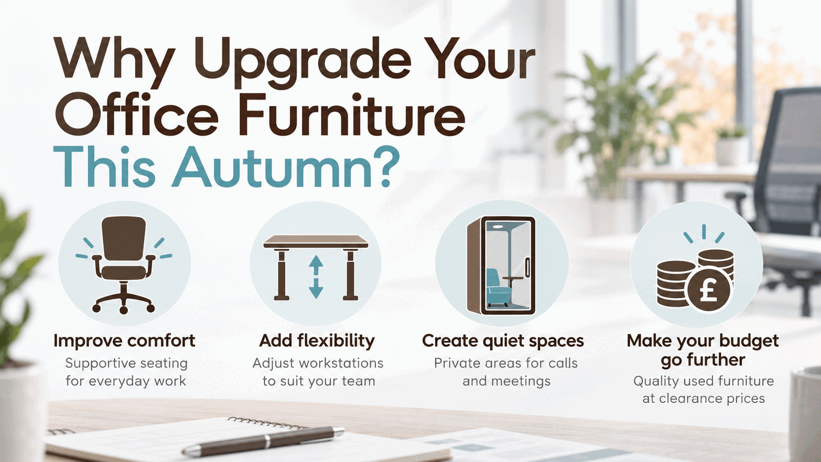 Office furniture for an autumn workspace refresh